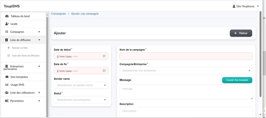 Capture d'écran de Youpi SMS